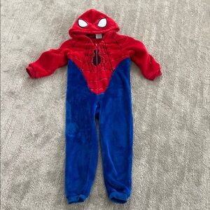 Spider-Themed Red and Blue Kids Costume